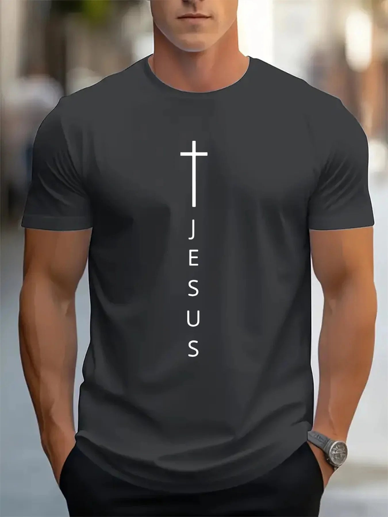Camiseta Algodão Estilo Casual Masculina