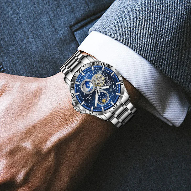 Relógio Mecânico Automático Masculino Glenaw Sky