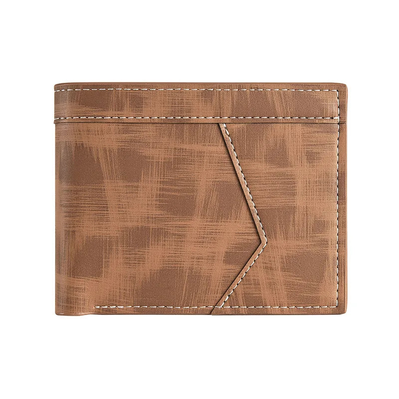 Carteira Masculina de Couro PU de Alta Capacidade