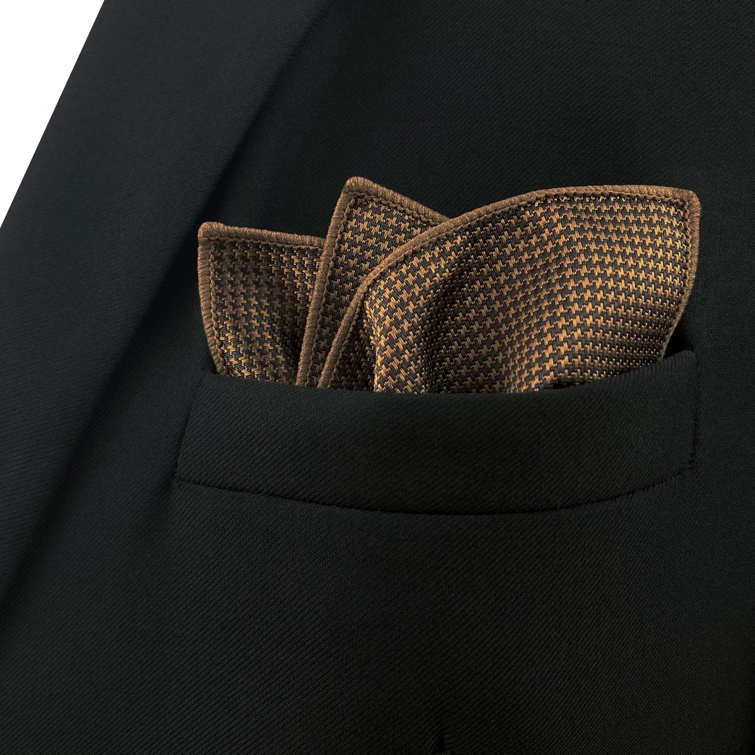 Gravata Houndstooth Marrom Elegante