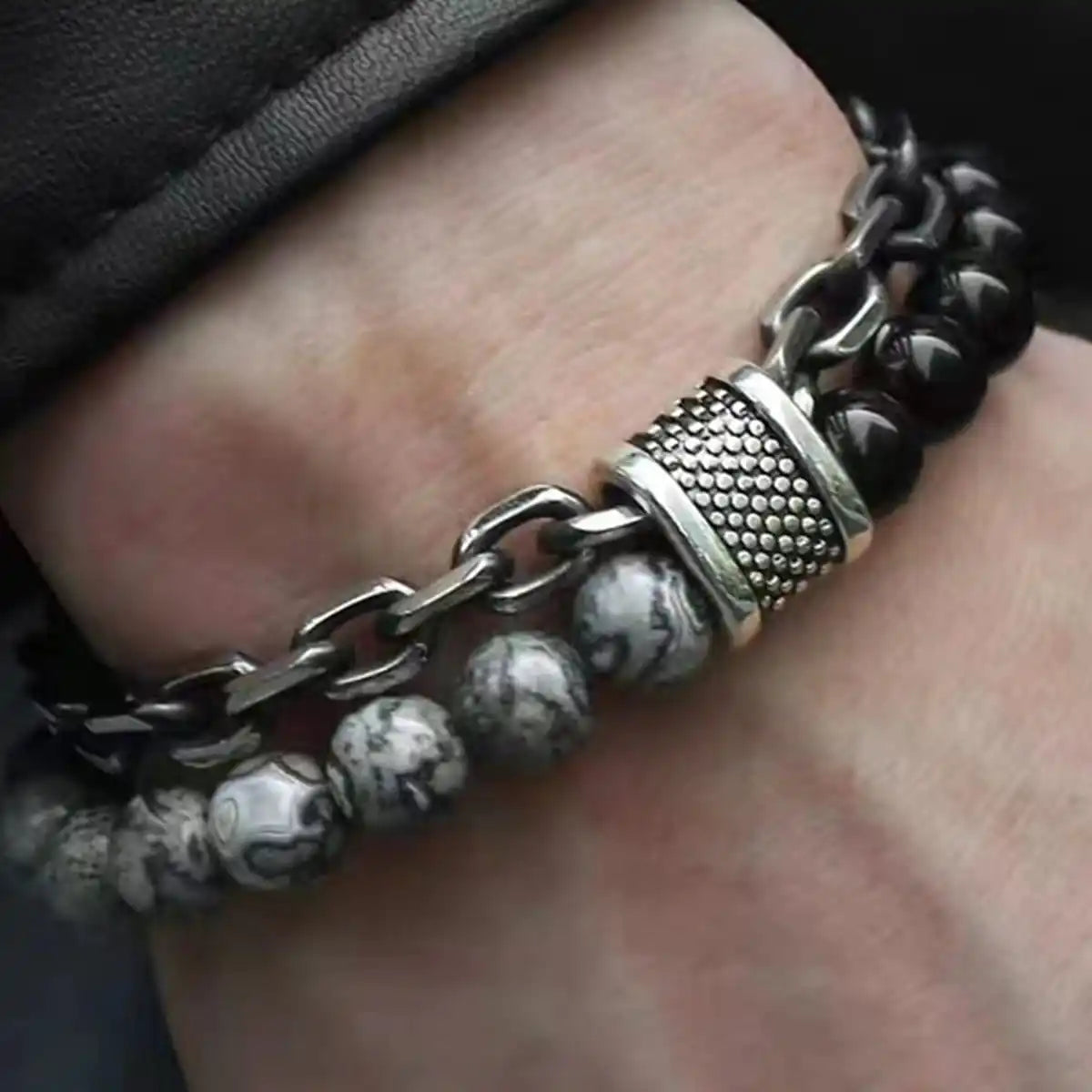 Pulseira Masculina Punk Elegante