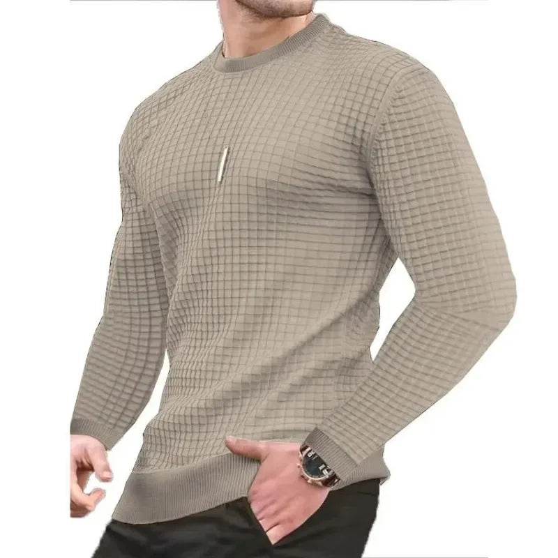 Camiseta Masculina  Manga Longa Gola Redonda Outono Inverno