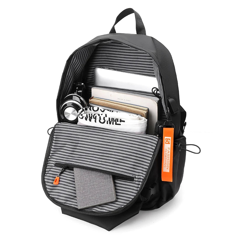 Mochila Masculina de Luxo Impermeável para Laptop 15.6