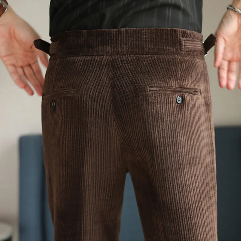 Calças Masculinas Luxo Slim Fit
