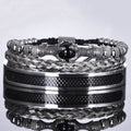 Pulseira Masculina Bracelete em Aço Inoxidável-Loja Melanio