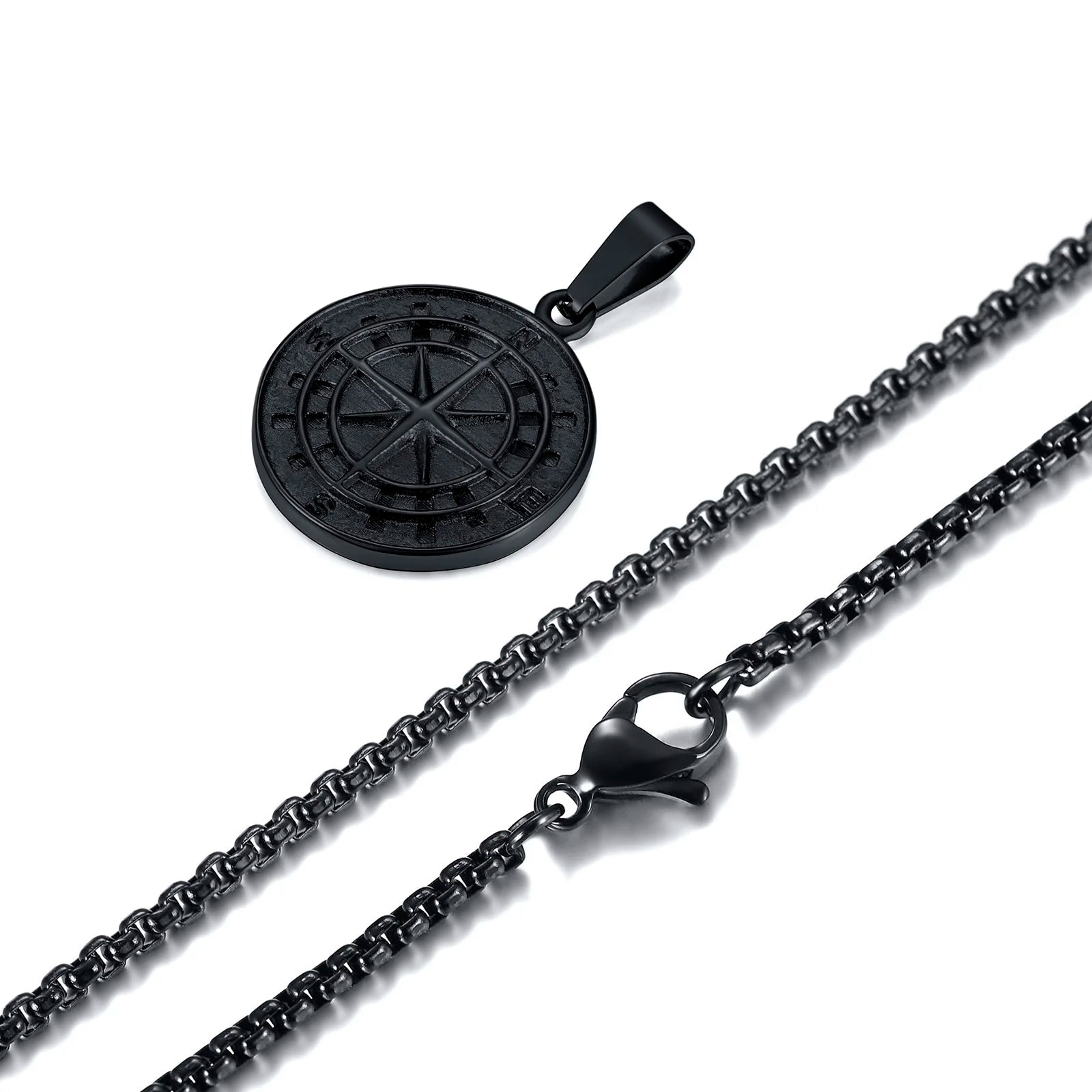 Colar Bússola Viking,Corrente de Ouro Masculina-Loja Melanio