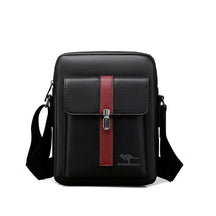 Bolsa de Ombro de Couro PU Antifurto Preto Vermelho- Melanio