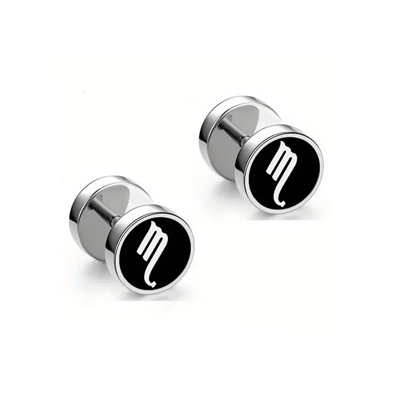 Brincos Masculinos de Aço Inoxidável com Constelações