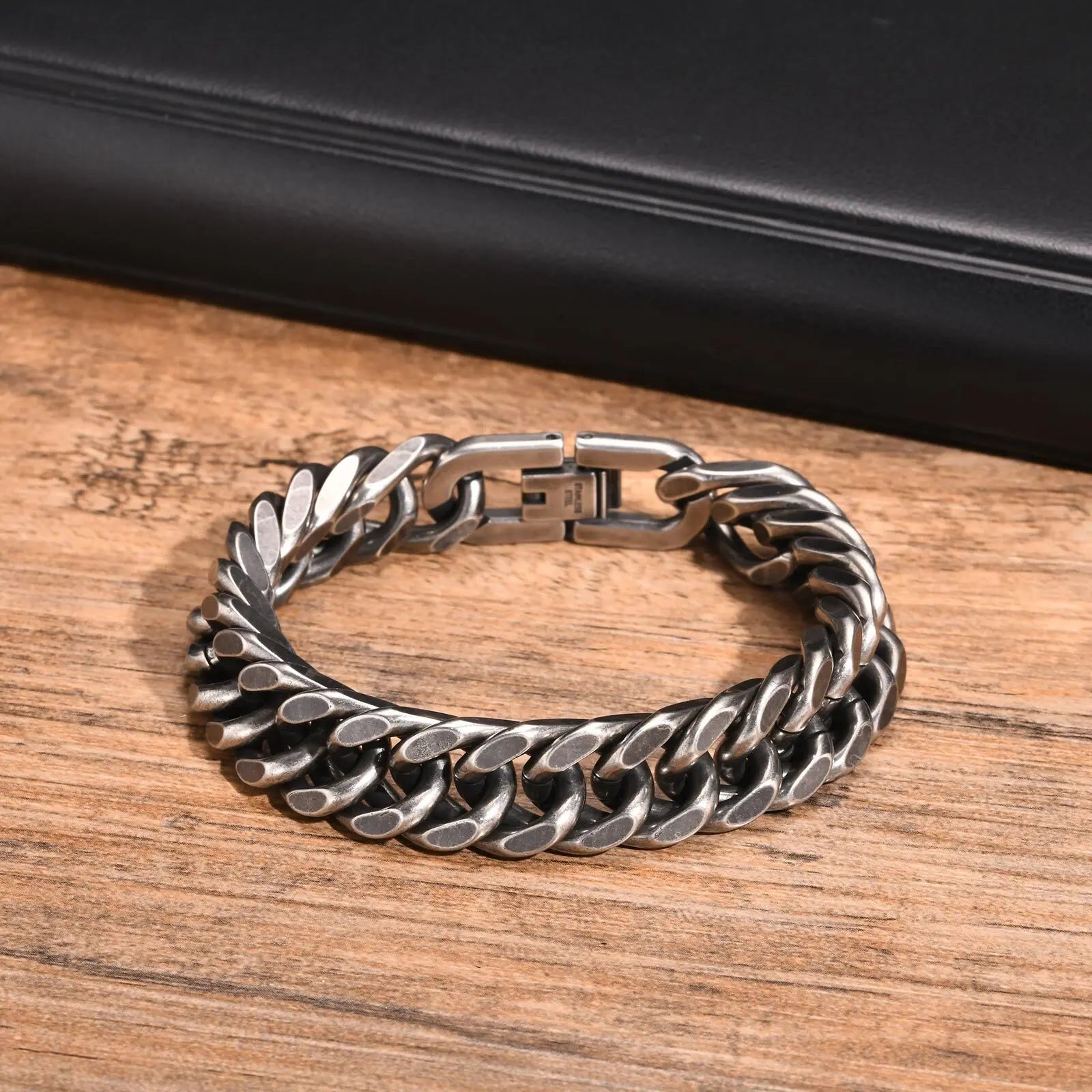 Pulseira de corrente cubana masculina cor dourada, robusta 8/10/12/15mm à prova d'água pulseira de ligação de aço inoxidável joias para presente, 19cm /21.5cm