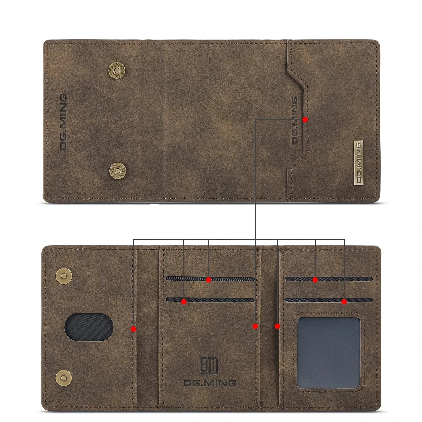 Carteira Masculina Minimalista Café- Loja Melanio