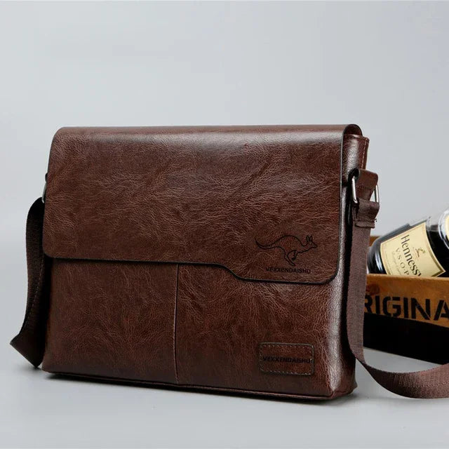 Bolsa Masculina de Couro PU para Negócios e Estilo