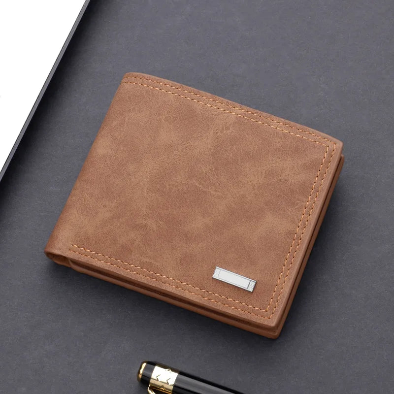 Carteira Masculina Slim de Couro PU para Negócios