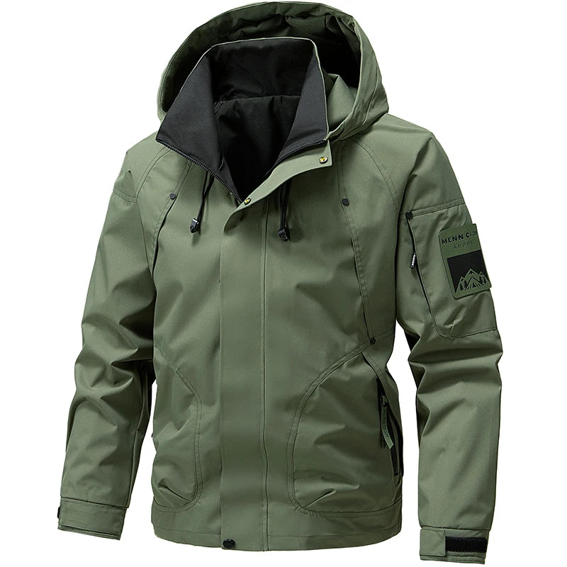 Jaqueta Softshell Impermeável Masculina com Capuz
