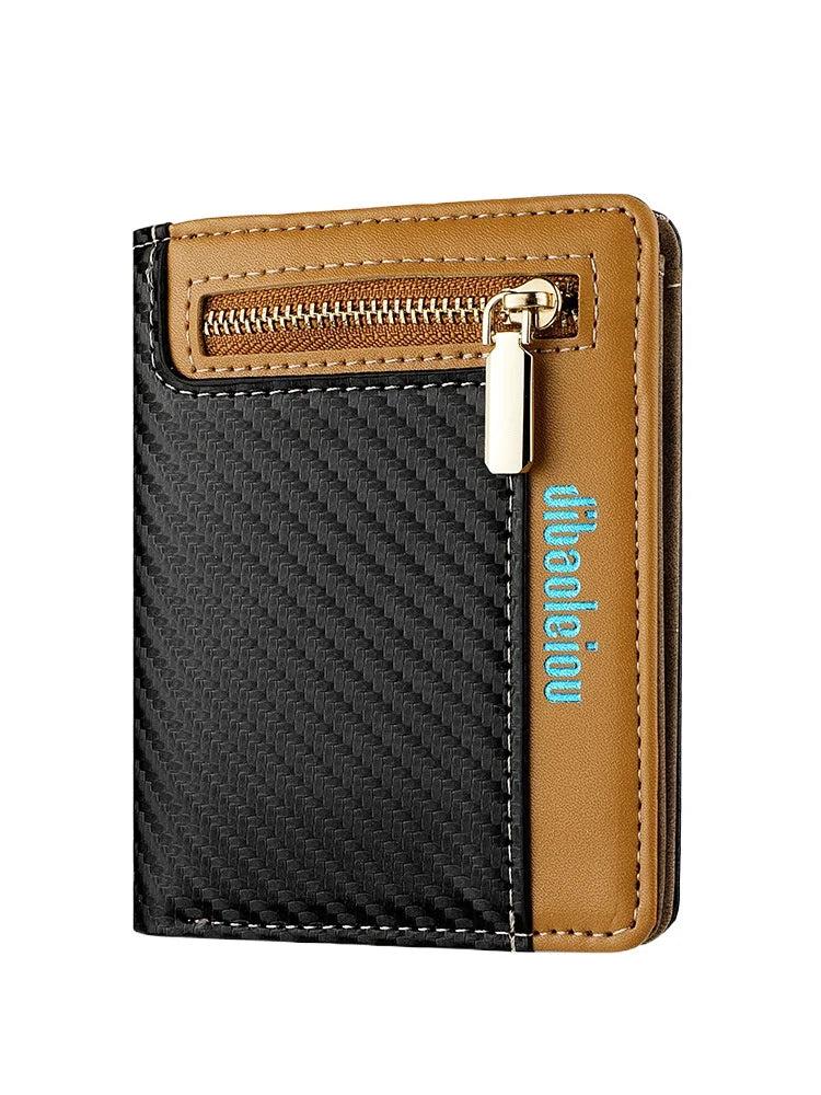 Carteira Masculina de Fibra de Carbono RFID Luxo