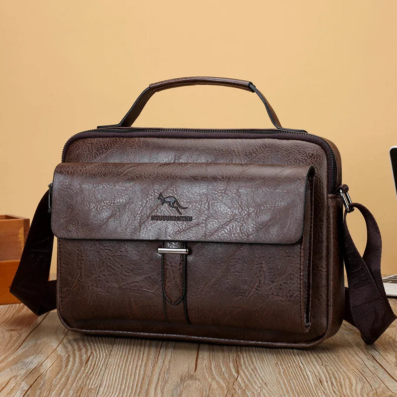 Bolsa Masculina de Couro PU Vintage - Elegância e Funcionalidade