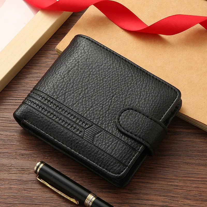 Carteira Masculina Slim de Couro com Porta-Cartões
