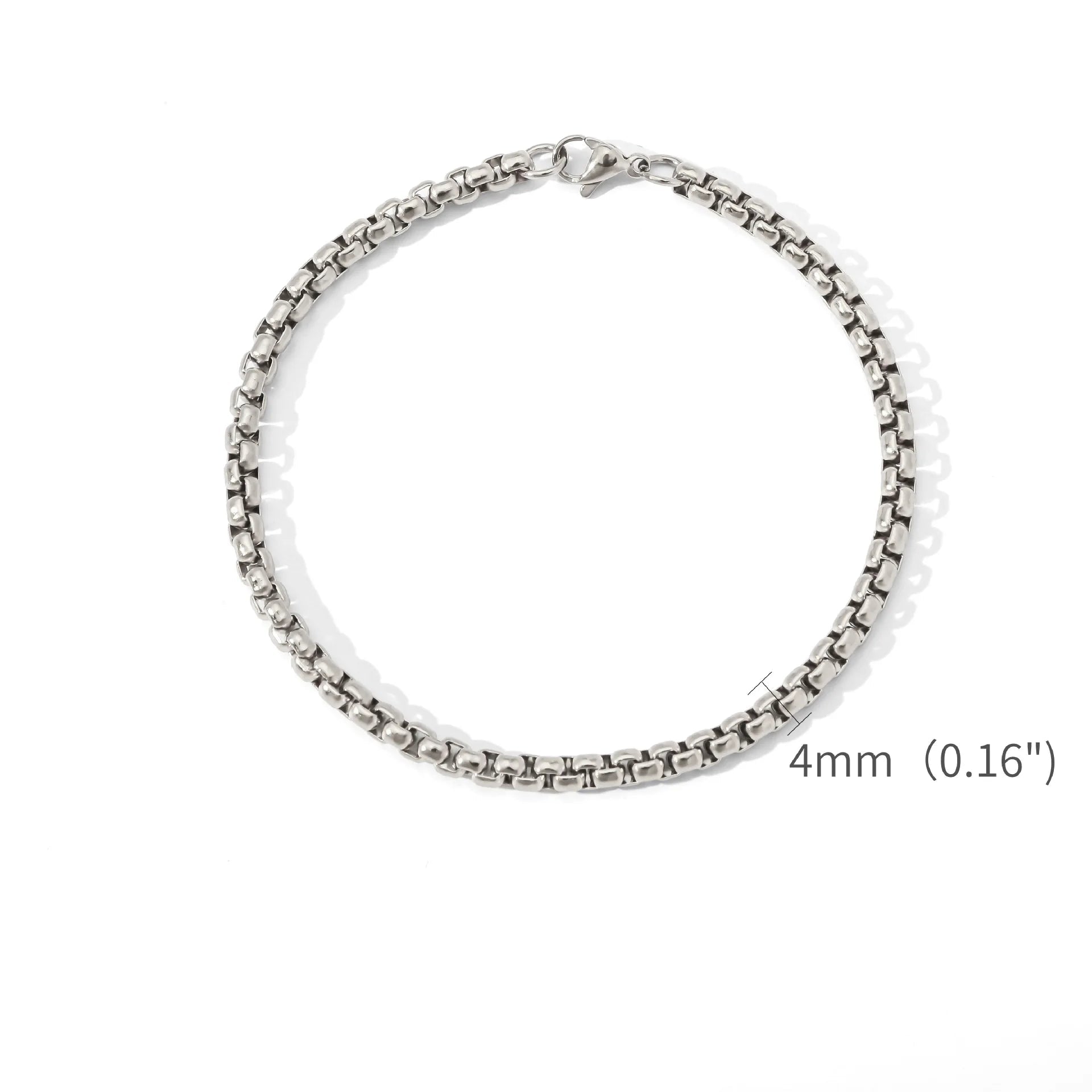 Aço inoxidável quadrado bola corrente pulseira masculino titânio aço jóias hip-hop pulseira para mulheres moda tendência acessórios gif