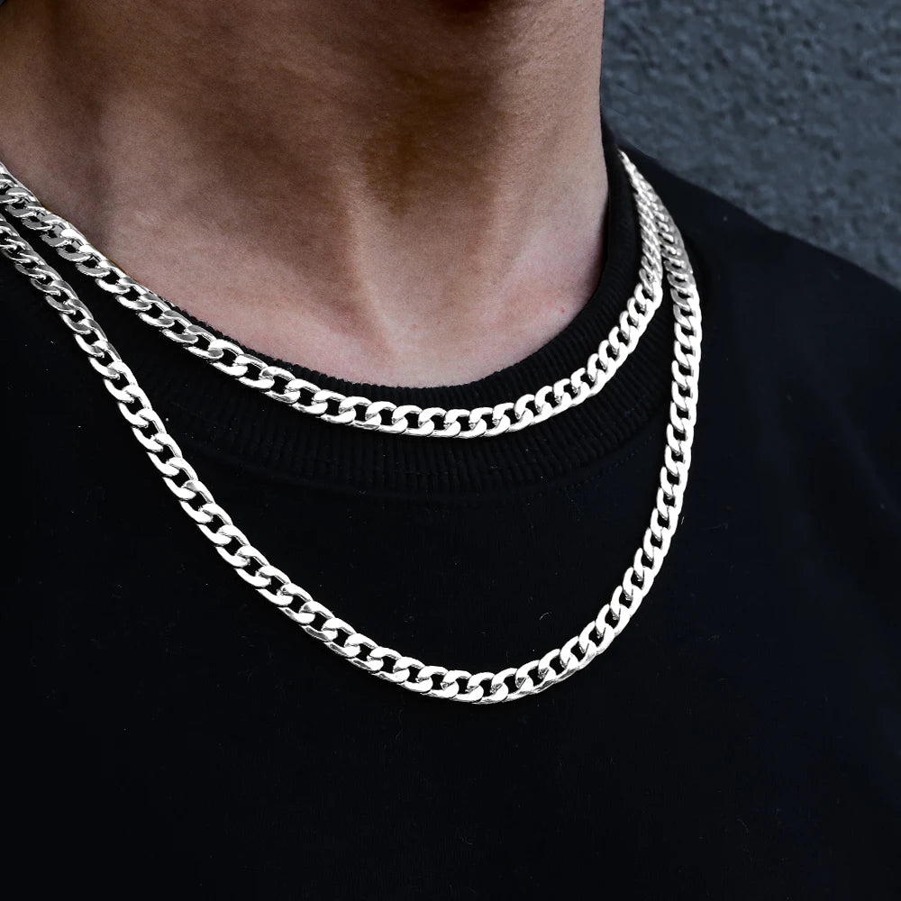 Corrente cubana clássica de alta qualidade, colar suave, joias da moda, presente, festa, homens e mulheres, adequado para todas as ocasiões