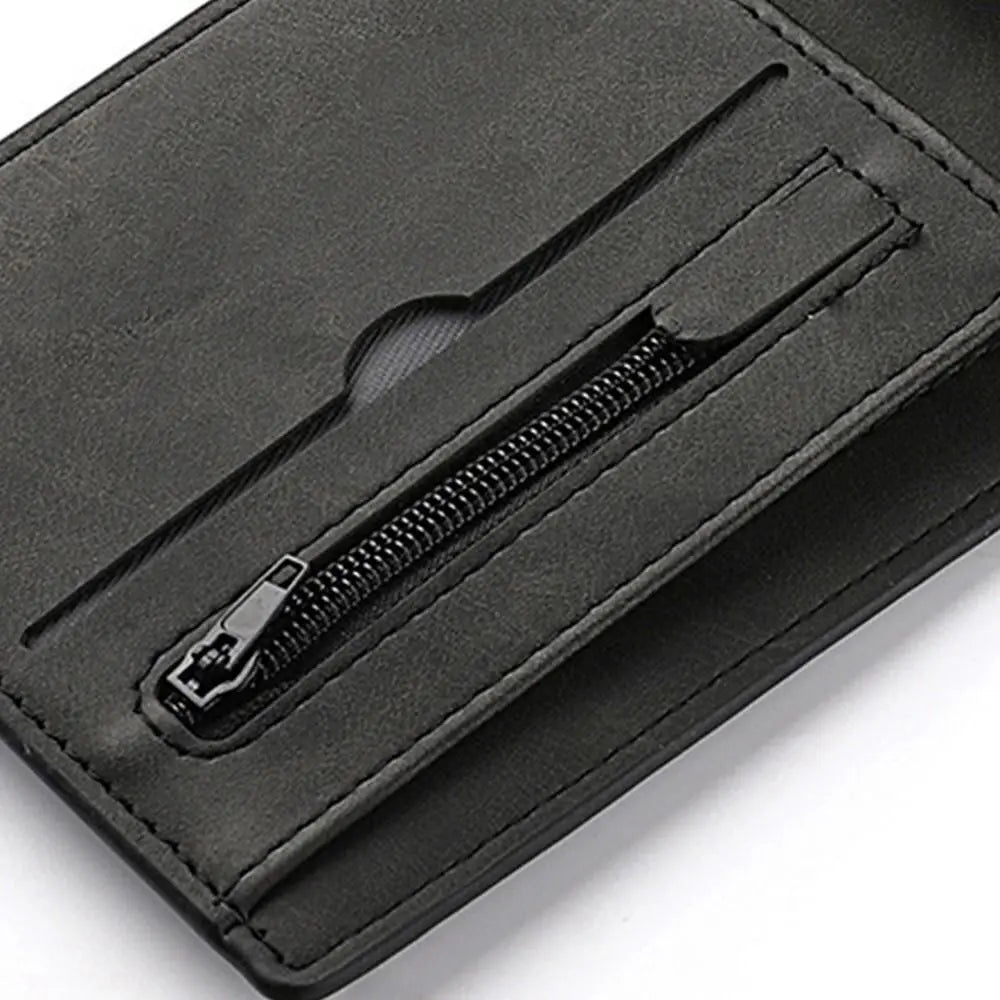 Carteira Masculina Elegante em Couro PU com Grande Capacidade