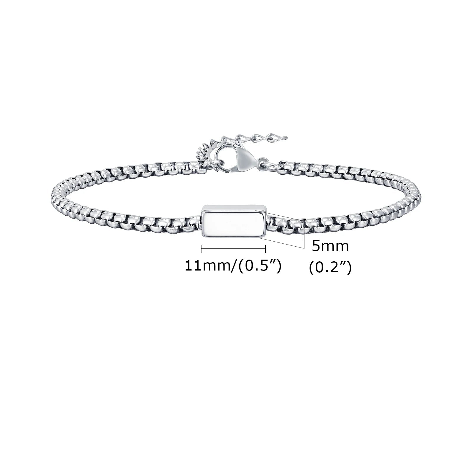 Pulseira Masculina Geométrica de Aço Inoxidável VNOX