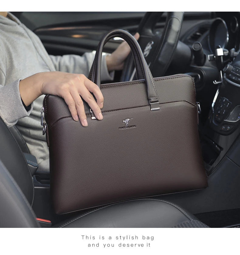 Pasta Executiva Masculina em Couro para Escritório 15.6