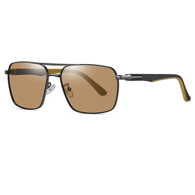 Óculos de Sol Masculino Polarizado UV400 com Armação de Metal