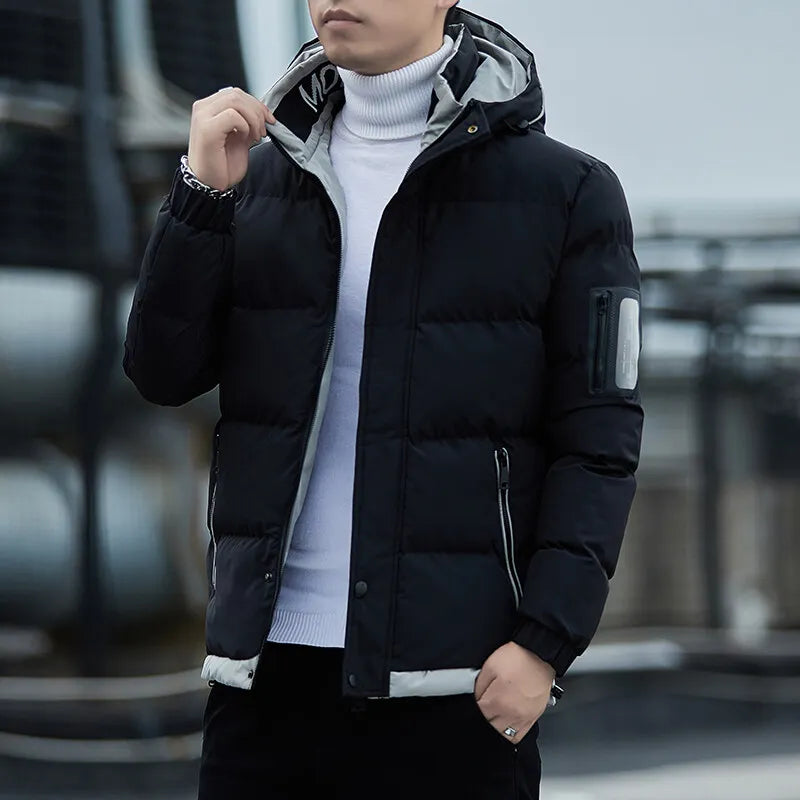 Jaqueta Masculina Outono/Inverno Impermeável e Aconchegante