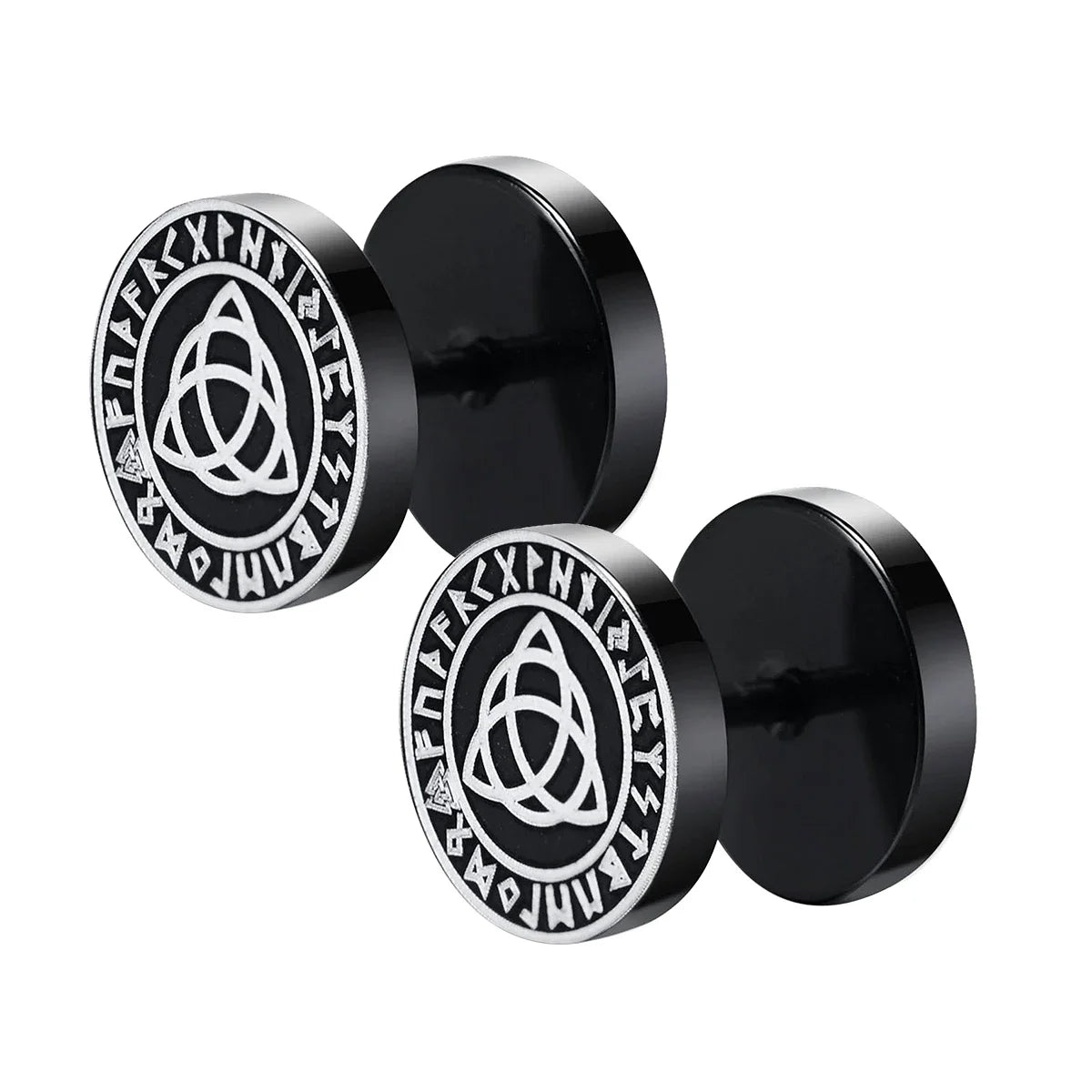 Brincos Viking Gótico Nórdico em Aço Inoxidável