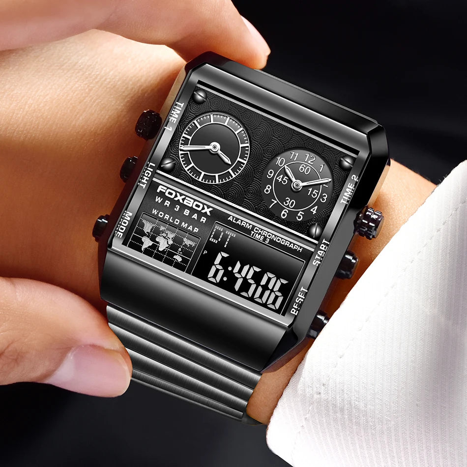 Relógio Masculino Quadrado Preto - Melanio