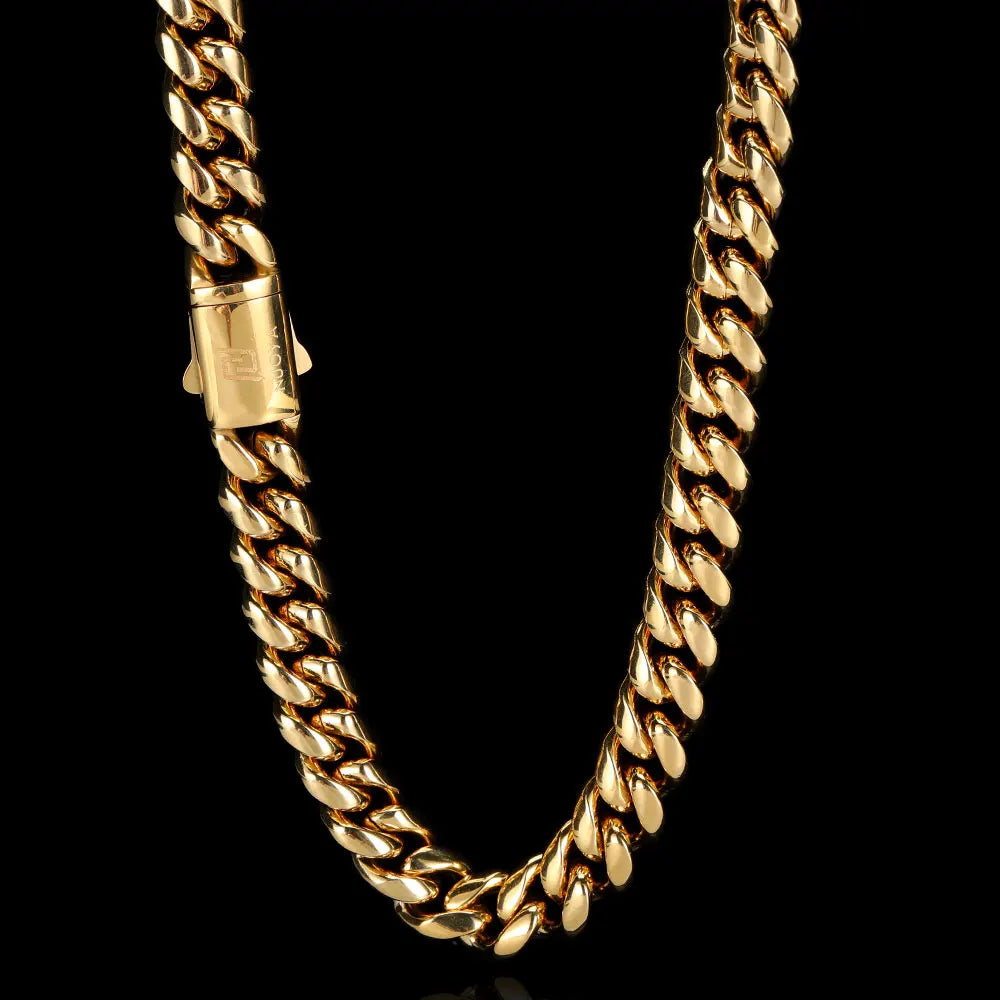 Colar Miami Cubana Hip Hop em Aço Inoxidável