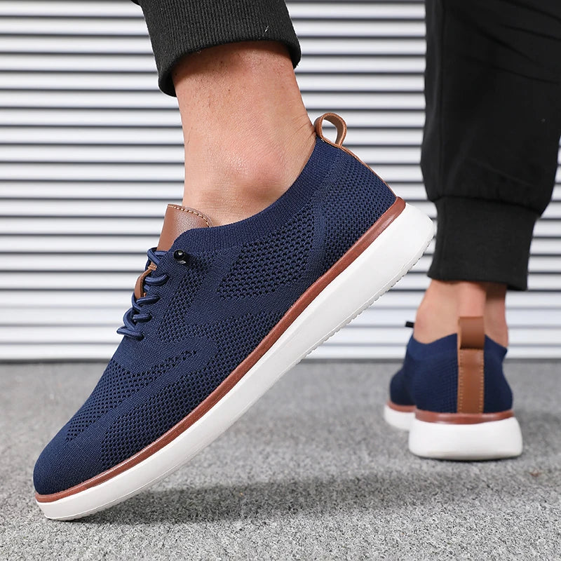Sapatos Masculinos de Malha Leves e Confortáveis