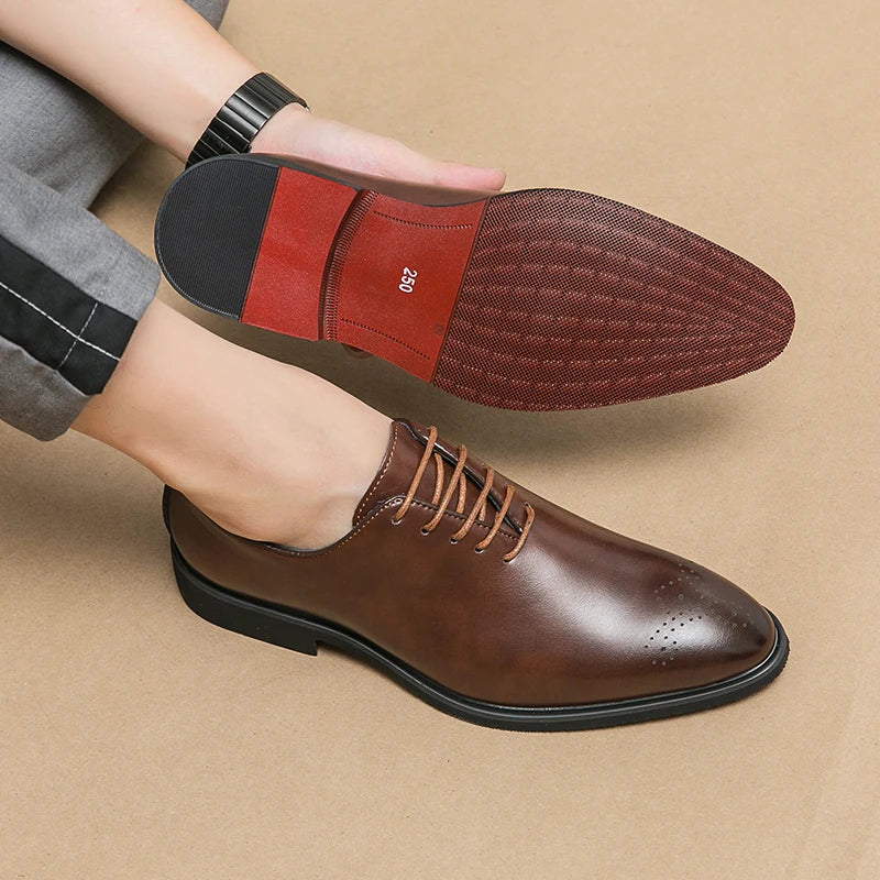 Sapato de Couro Masculino,Sapato Preto Masculino-Loja Melanio