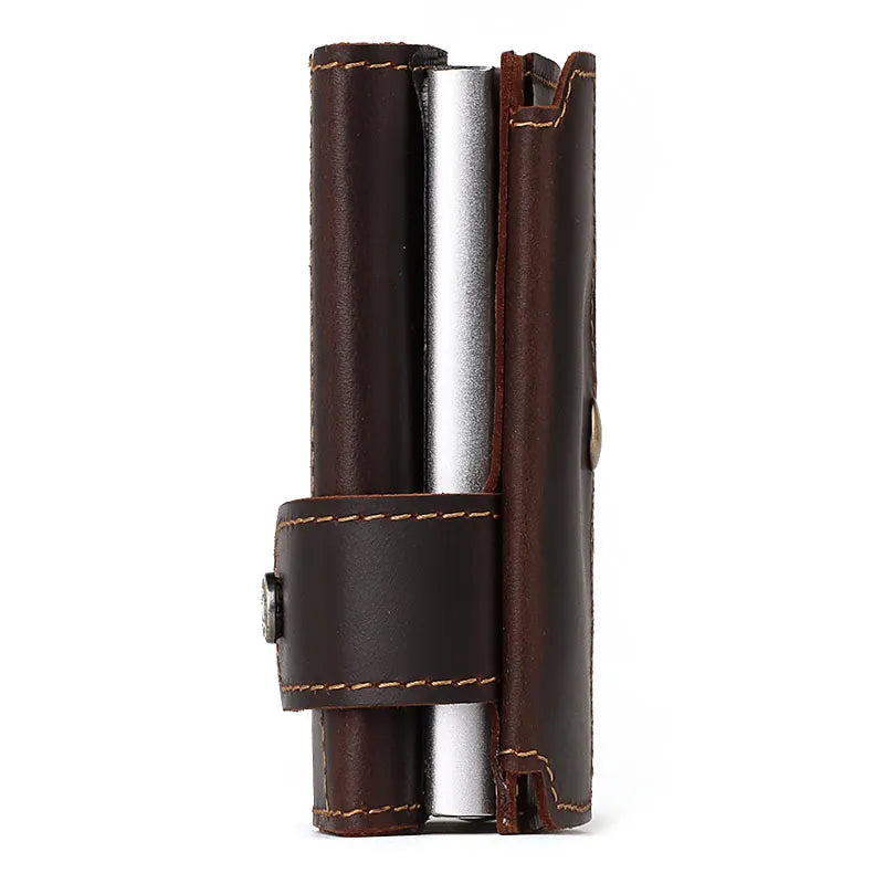 Porta Cartão de Crédito Masculino Café- Loja Melanio