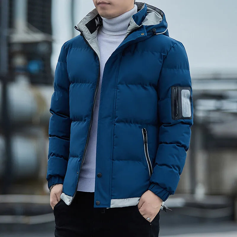Jaqueta Masculina Outono/Inverno Impermeável e Aconchegante