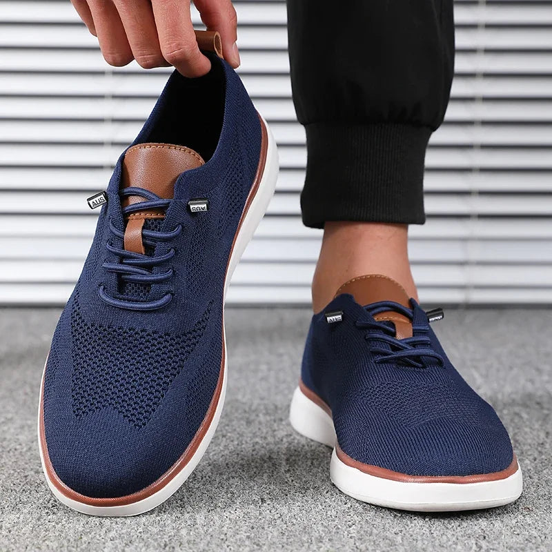 Sapatos Masculinos de Malha Leves e Confortáveis