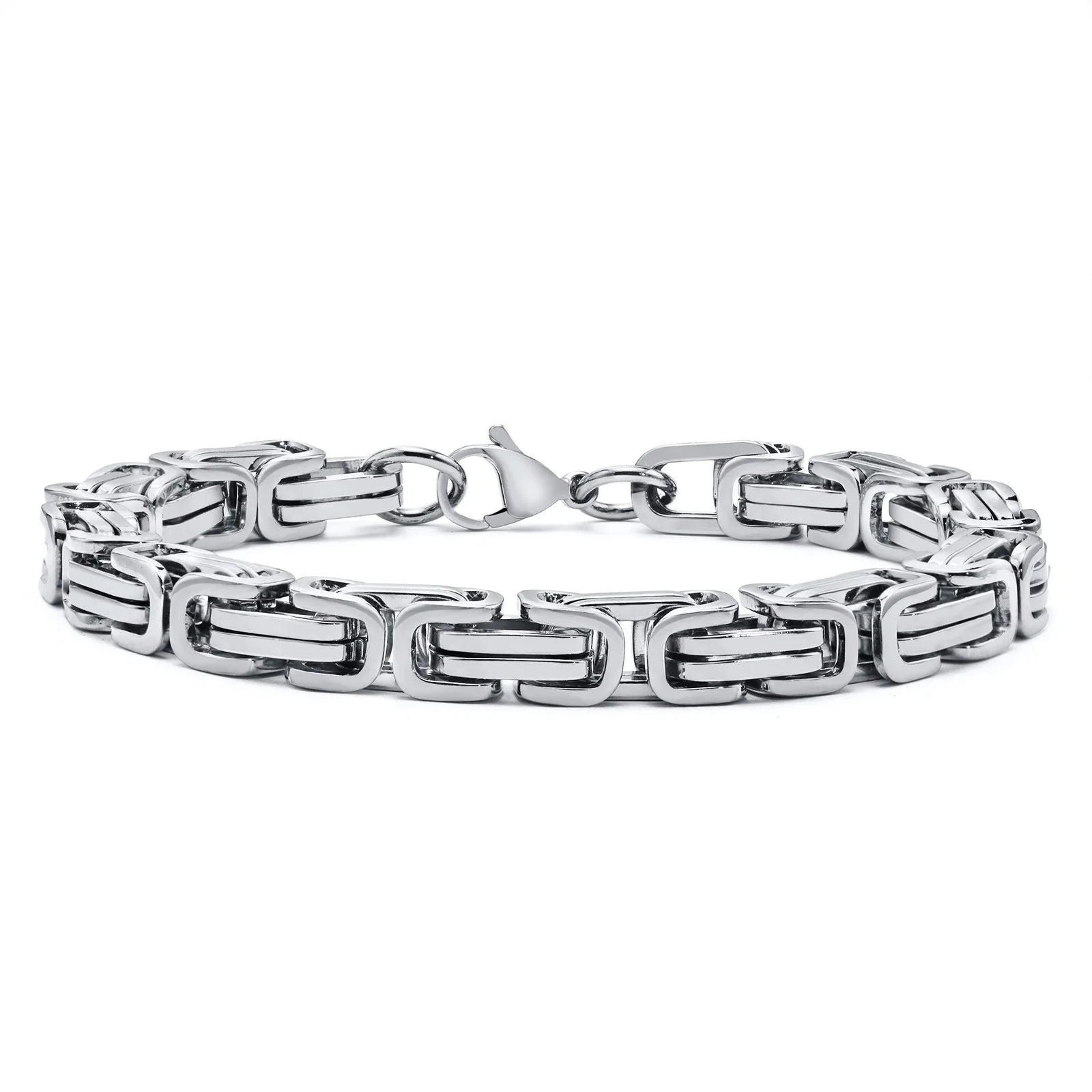 Pulseira Masculina Corrente Prateada- Melanio