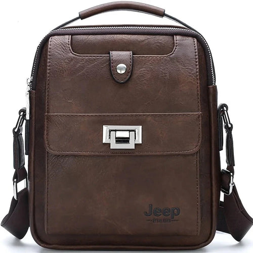 Bolsa de Ombro em Couro PU Masculina-Loja Melanio