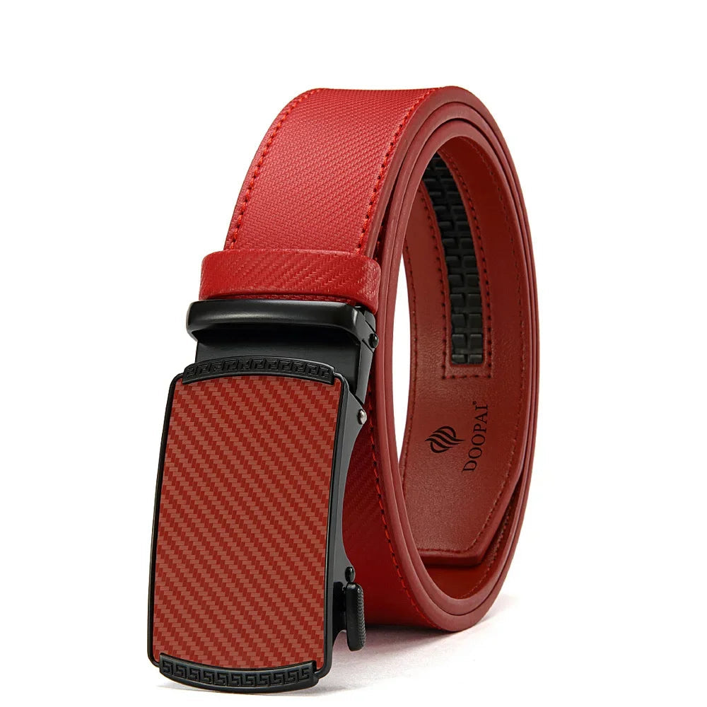 Cinto Masculino de Couro com Fivela Automática - Elegância e Praticidade