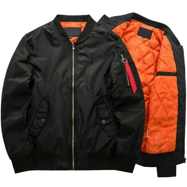 Jaqueta Masculina Casual Plus Size com Zíper