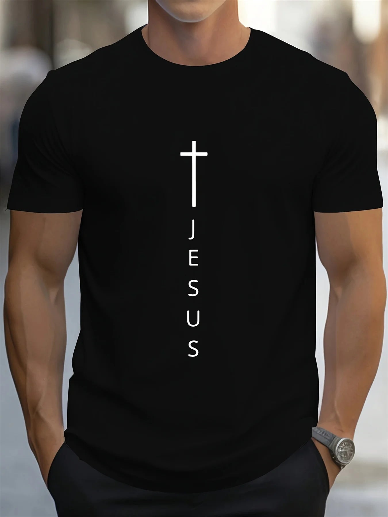 Camiseta Algodão Estilo Casual Masculina