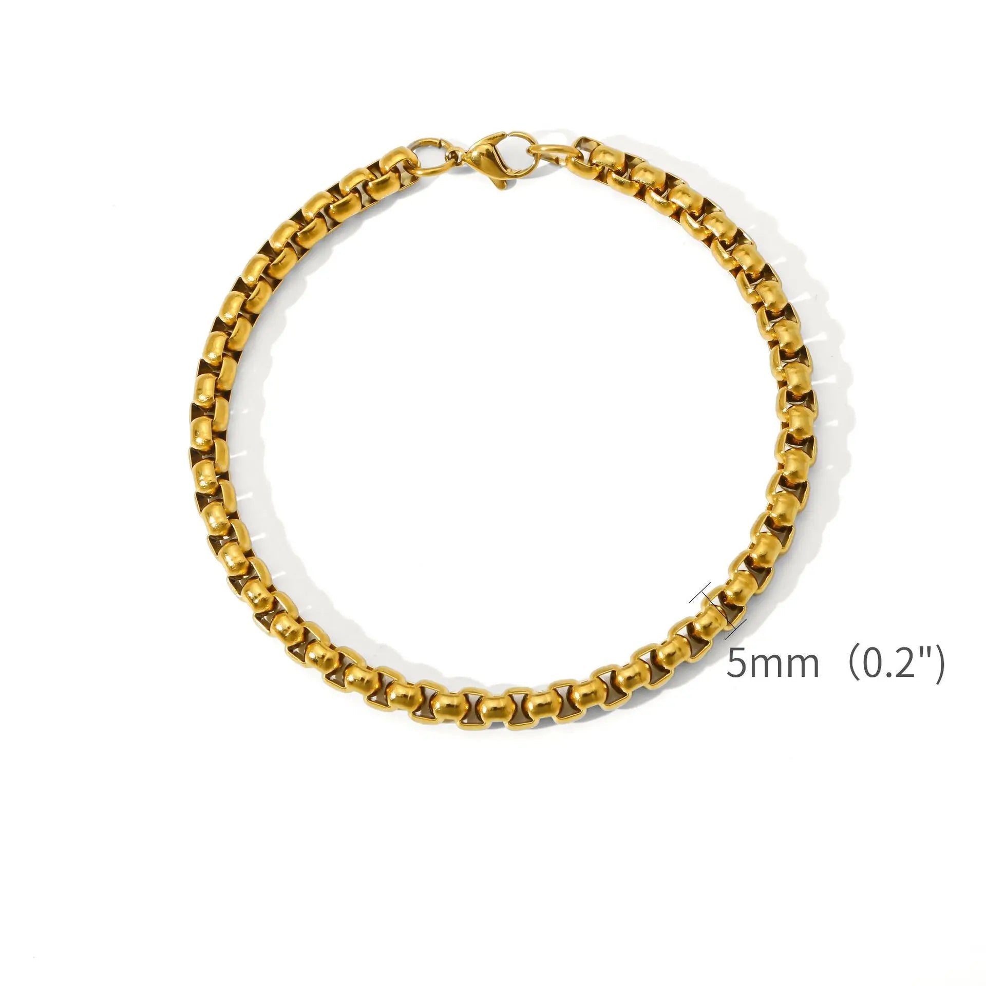 Aço inoxidável quadrado bola corrente pulseira masculino titânio aço jóias hip-hop pulseira para mulheres moda tendência acessórios gif