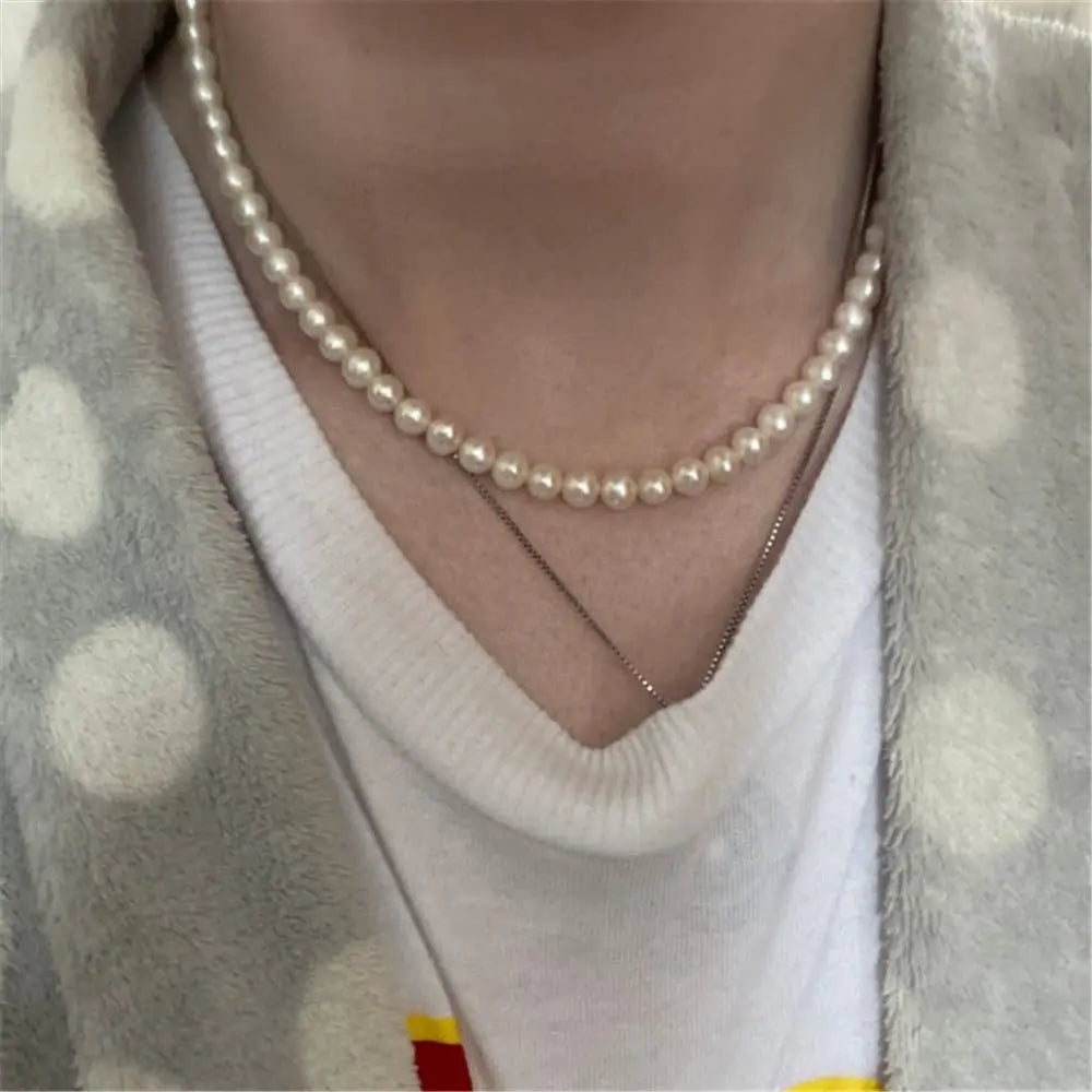 Colar Masculino Pérolas Elegante