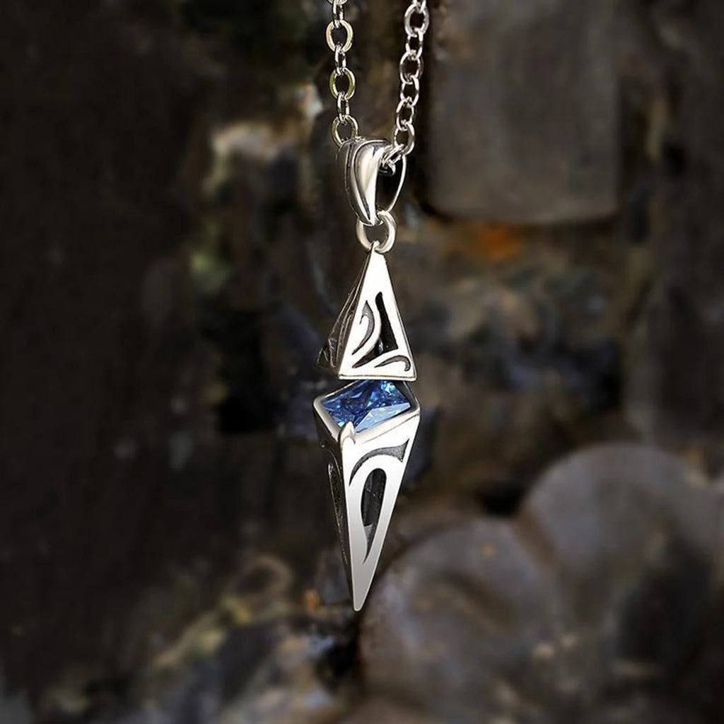 Colar de Pedra Azul,Cianita Azul Colar,Colar Agata Azul-Loja Melanio