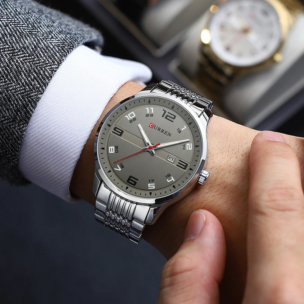 Relógio Curren de Luxo Masculino com Data Automática