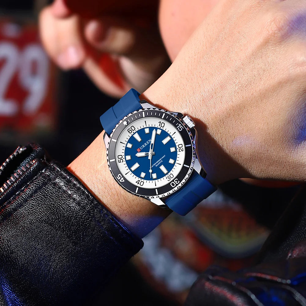 Relógio Masculino Curren 44mm Quartzo Esporte à Prova D'Água