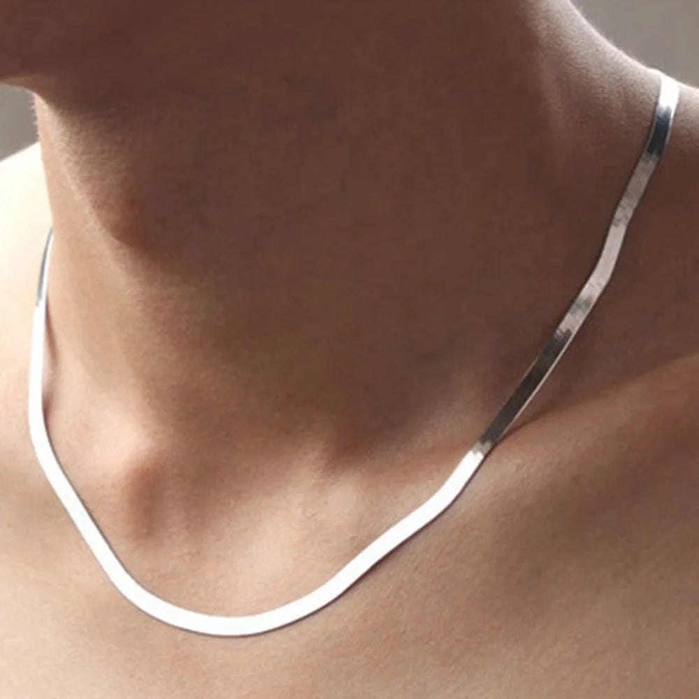 Corrente Cobra Hip Hop Masculina - Aço Inoxidável Prata