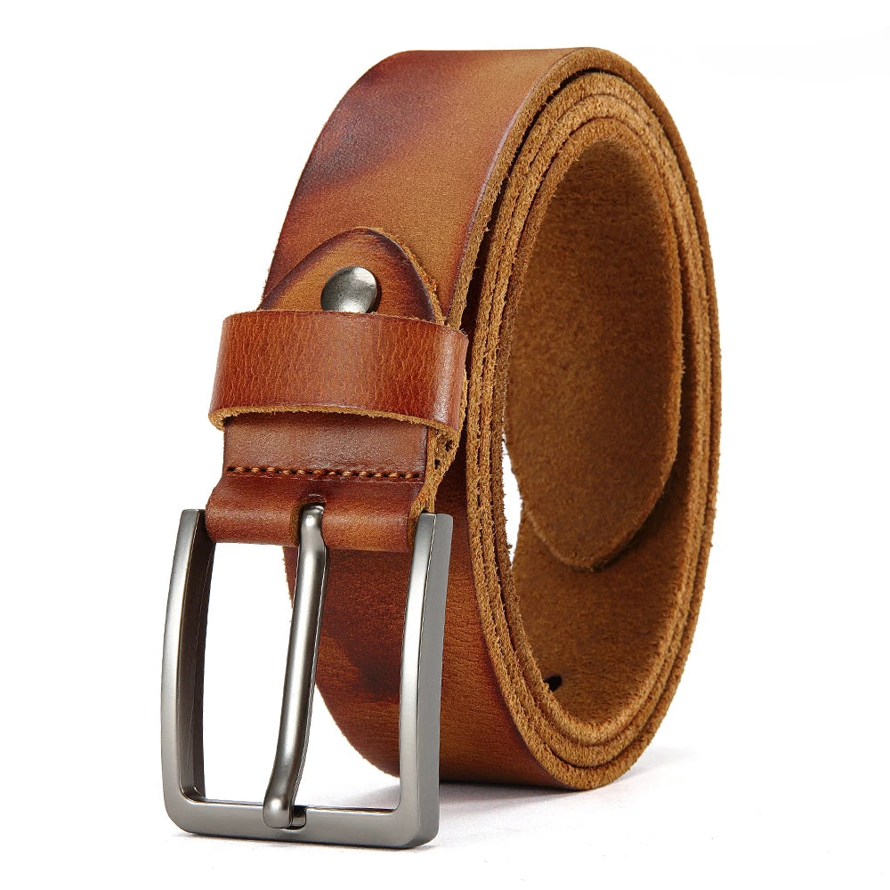 Cinto de Couro Masculino com Fivela Elegante