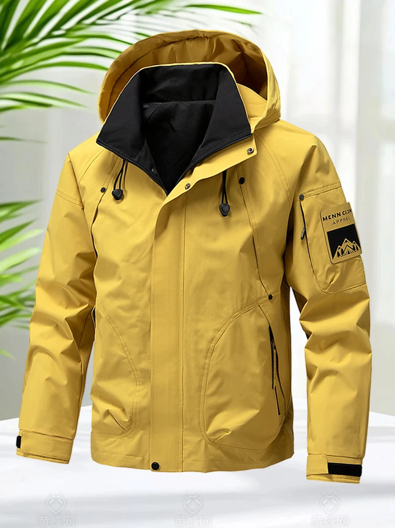 Jaqueta Softshell Impermeável Masculina com Capuz