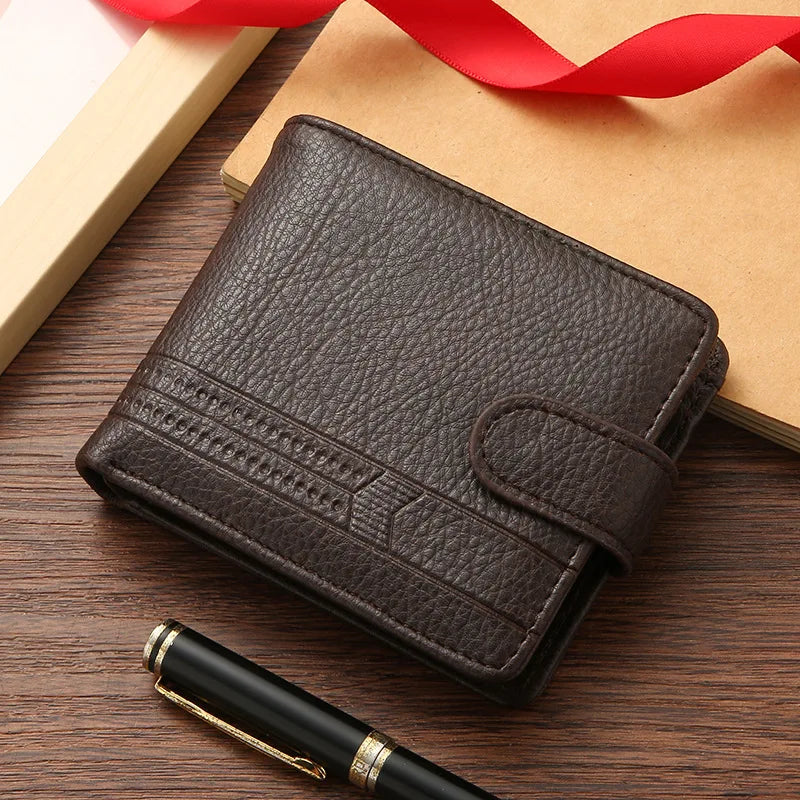 Carteira Masculina Slim de Couro com Porta-Cartões