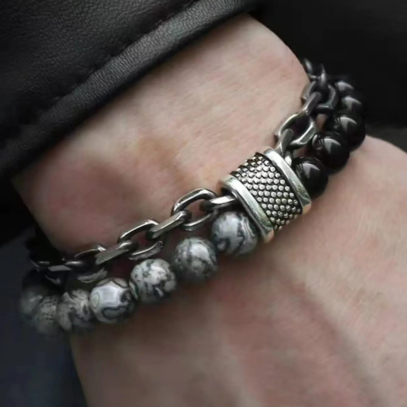 Pulseira Masculina Punk Elegante